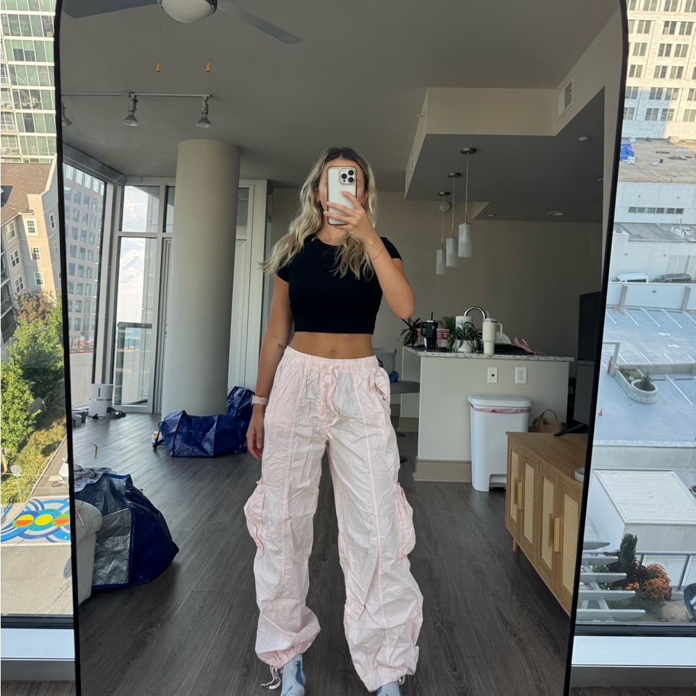 Zara Light Pink Women's Cargo Pants